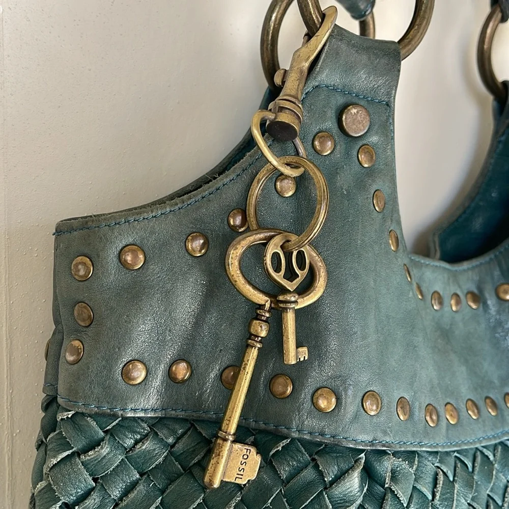 Fossil 🗝️ Vintage Woven Genuine Leather ShoulderBag